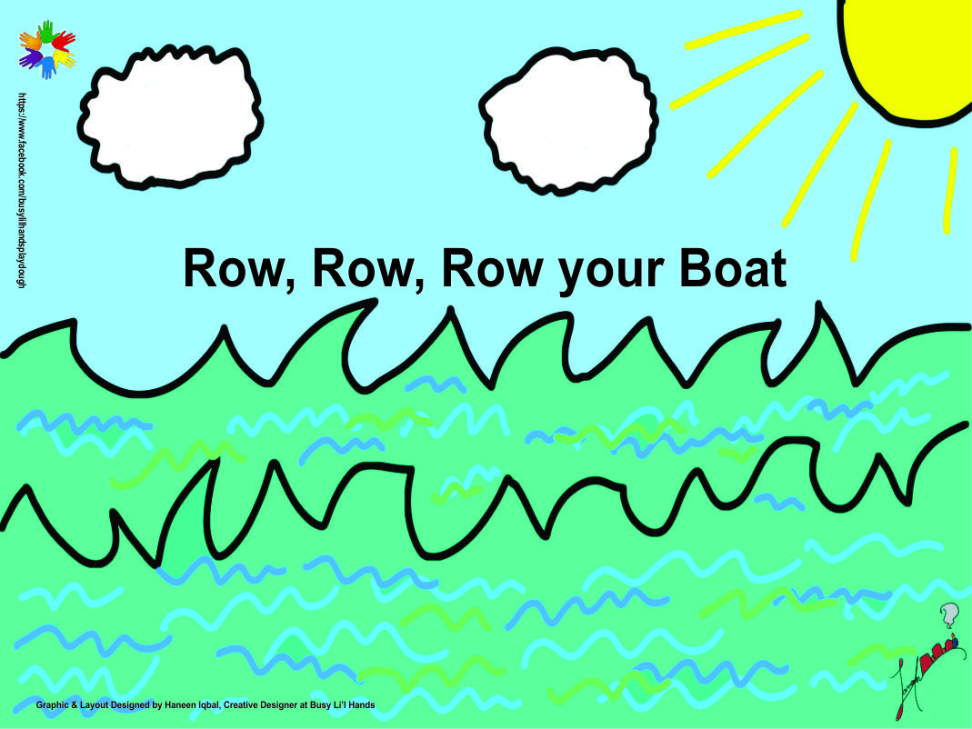 Roll out Play dough Mat - Row Row Row Your
Boat(Small)
