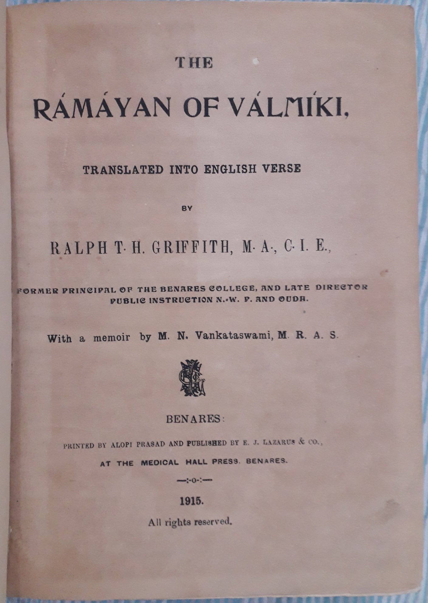 the ramayan of valmiki
