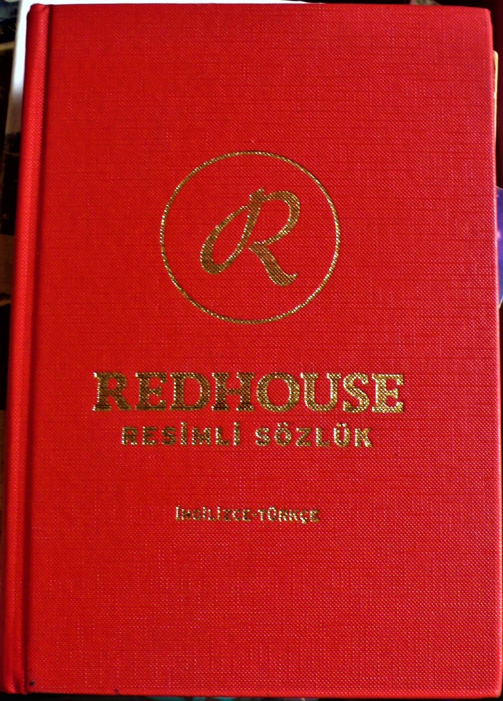 redhouse's english-turkish dictionary with illustrated section.