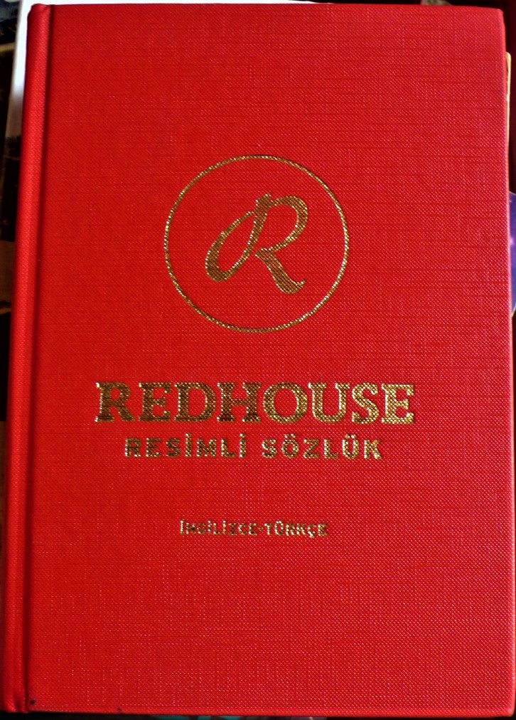 redhouse's english-turkish dictionary with illustrated section.