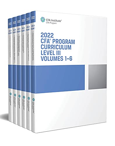 wiley cfa curriculum level 3 2022 volume 1 to 6 set of 6 books