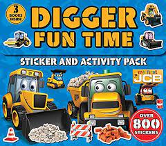 my first jcb - digger fun time: sticker and activity pack