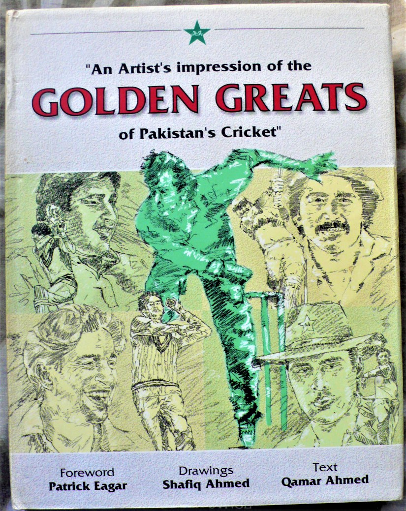 an artists impression of the golden greats of pakistan cricket