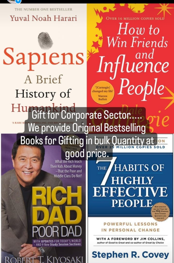 gift for corporate sector..... we provide original bestselling books for gifting in bulk quantity at