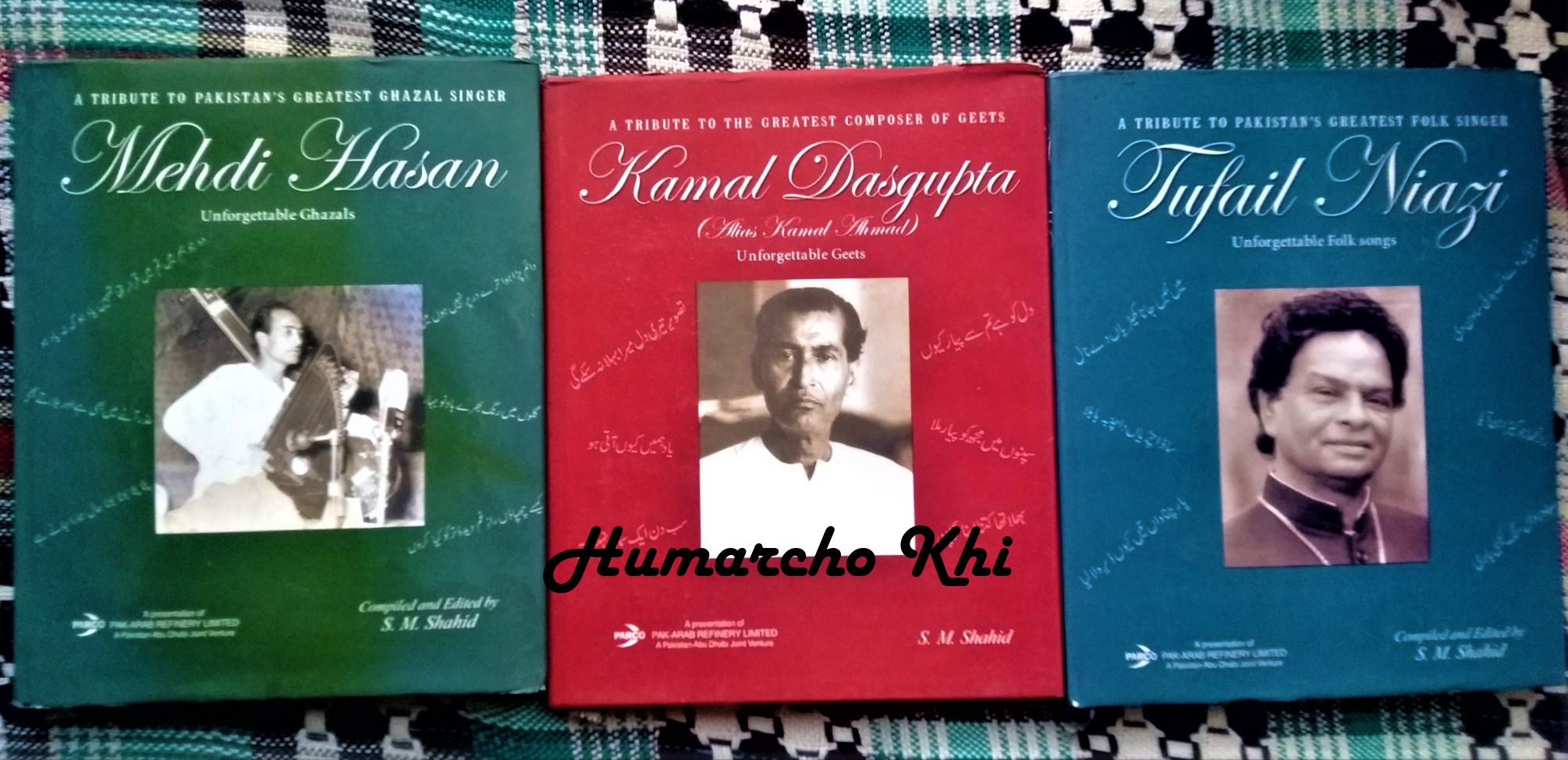a set of 3 collectibles- tributes to legends in ghazal, folk singing and geet music.