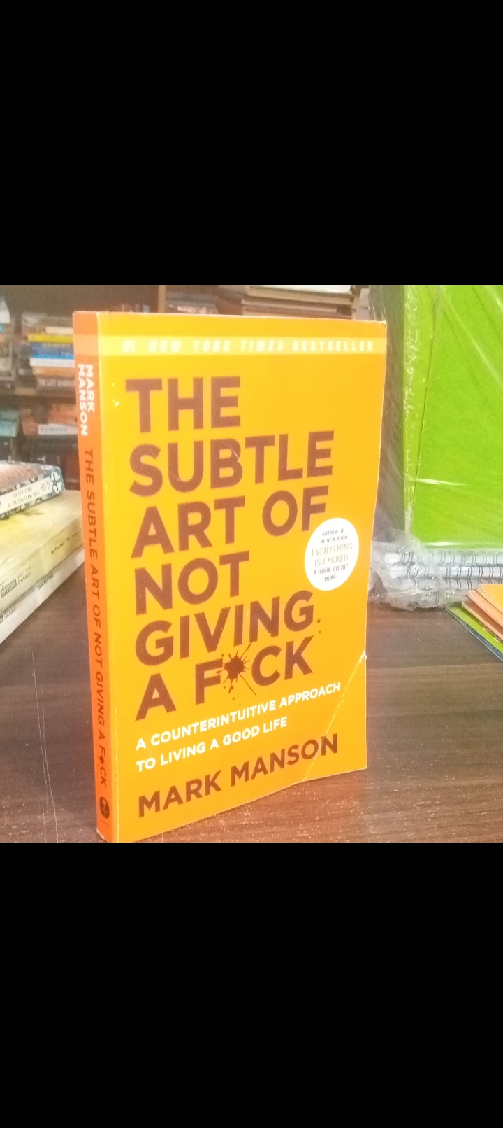 the subtle art of not giving a f*ck by mark menson. original paperback