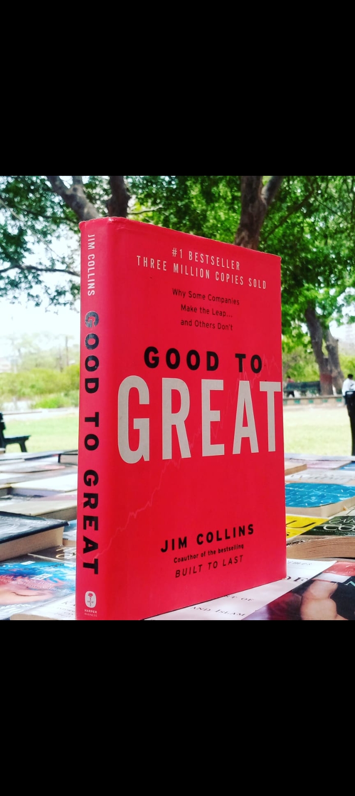 good to great by jim collins. original hardcover