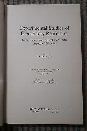 experimental studies of elementary reasoning: evolutionary, physiological and genetic aspects of beh