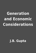 Generation And Economic Considerations
