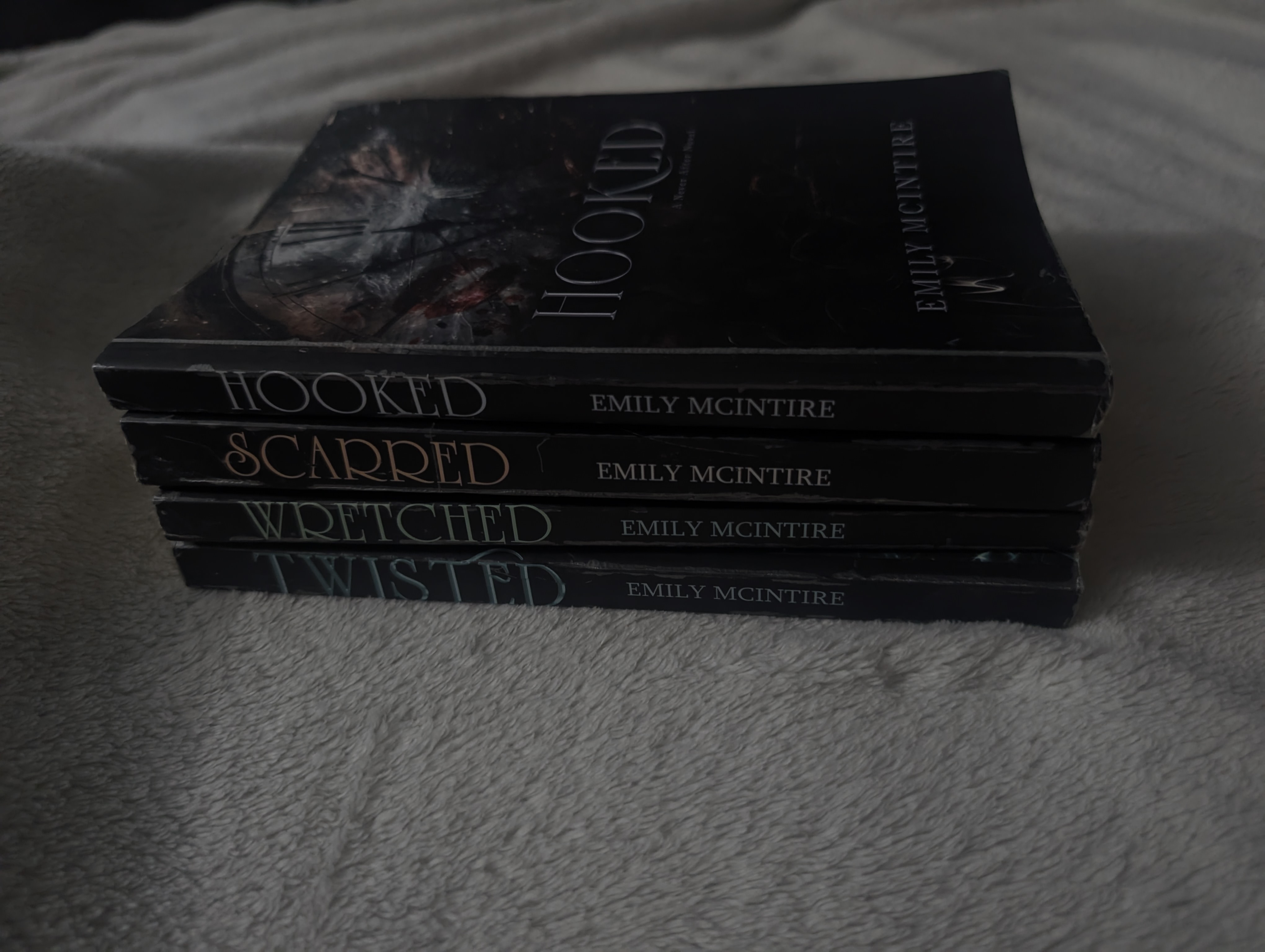 never after novel series (books 1–4) hooked (never after, book 1)    scarred (never after, book 2)  