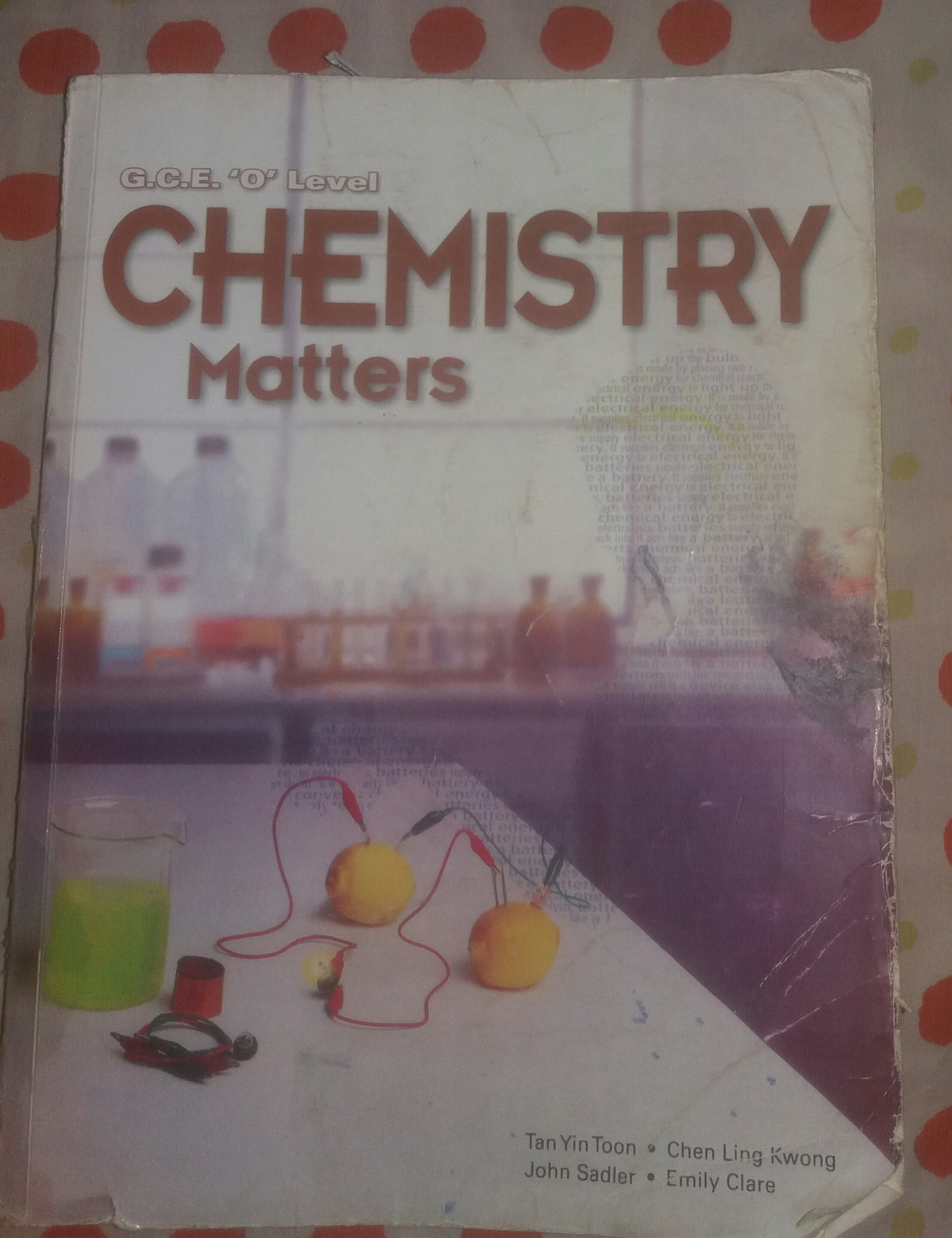 g.c.e 'o' level chemistry matters