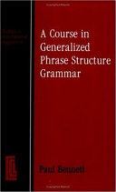 a course in generalized phrase structure grammar gpsg