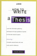 how to write a thesis