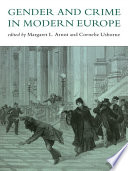 gender and crime in modern europe (pb