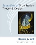 Essentials of organization theory and design
